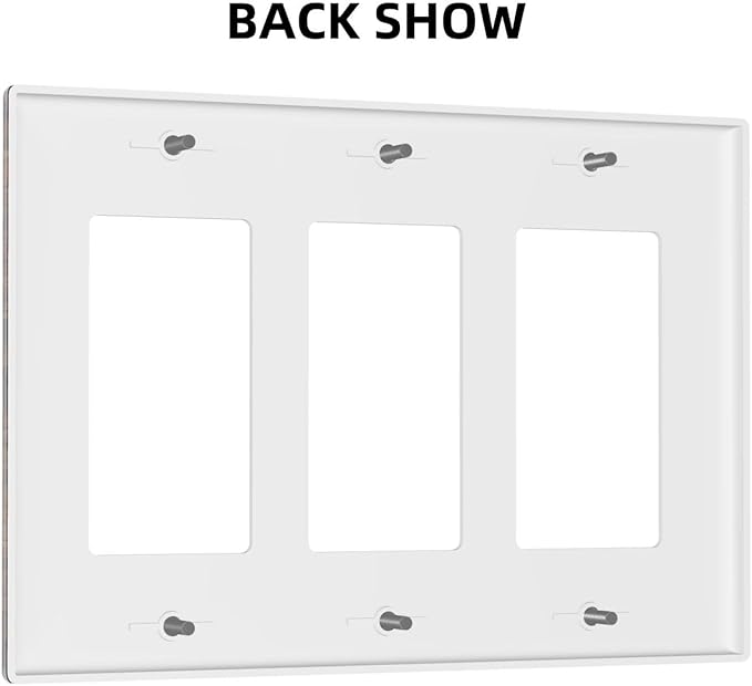 Vintage Gym Retro Brick Dumbbell Triple Rocker Wall Plates Light Switch Plate Covers Decorative GFCI Lightswitch Faceplate Dimmer for Bedroom Kidroom Bathroom Gyms Decor