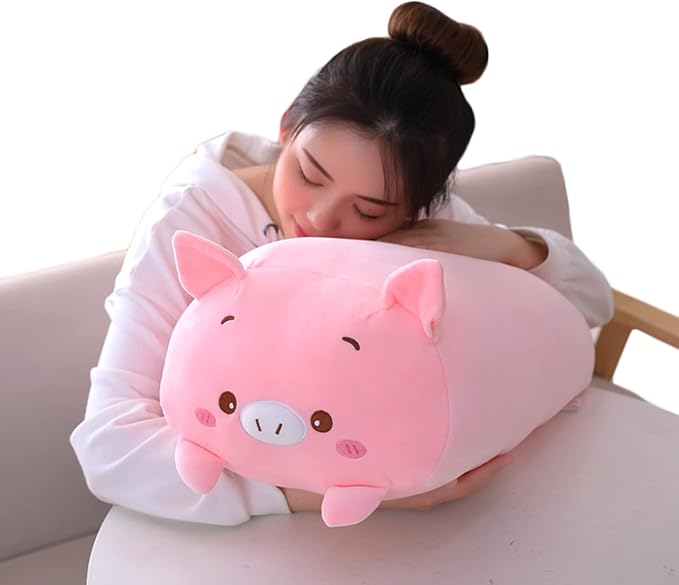Pig Plush Stuffed Animal, Cute Pink Pig Plushie Toy Gifts for Kids Birthday, Valentine, Christmas, 8inch