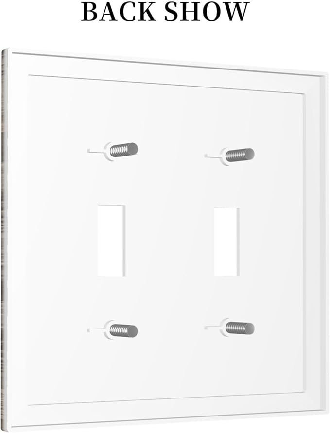Rustic Daisy Flower Butterfly Inspirational Cottage Decorative Switch Plates 2 Gang Double Toggle Outlet Light Switch Cover Wall Plate Electrical Faceplate for Farmhouse Bedroom Decor