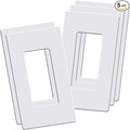 Screwless Decorator Wall Plates, 1-Gang Child Safe Outlet Covers, Standard Size 2.92" x 4.68" Unbreakable Thermoplastic Faceplate for Decor Receptacle Outlet Switch (5 Pack, Gloss White)
