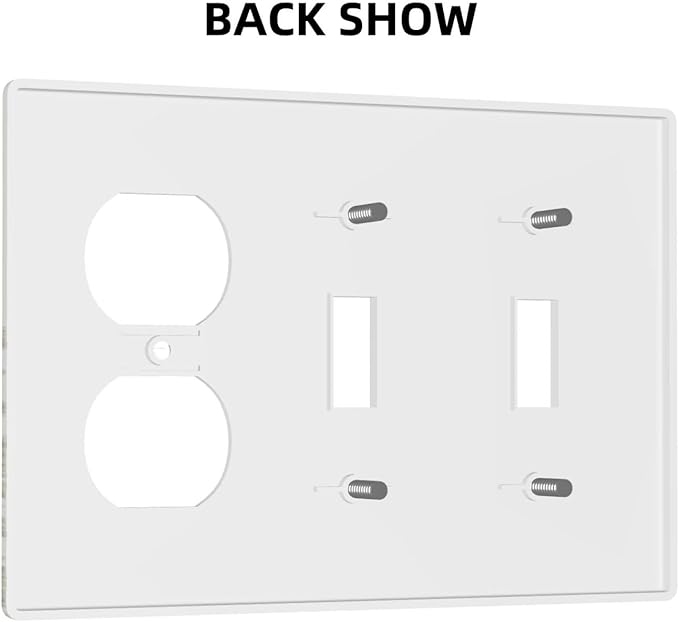 Country Vintage Rustic Flowers Floral 3 Gang 2 Toggle 1 Rocker/GFCI/Decorator Combination Outlet Light Switch Cover Beige Yellow Blossom Nature Wildflower Style Decorative Combo Switch Face Wall Plate
