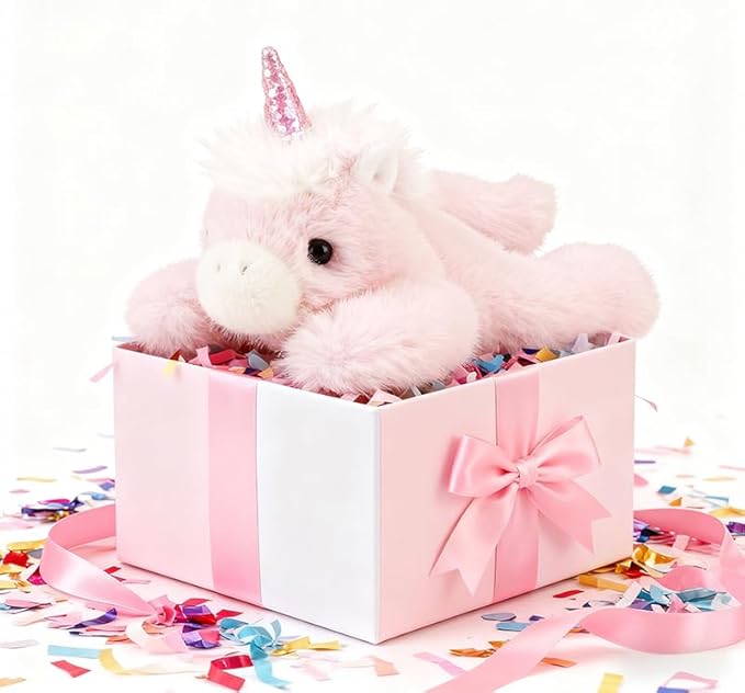 PEACH CAT Unicorn Stuffed Animal Cute Plushies Small Plush Toys Gifts for Kids Pink