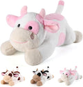 gnomantic Cow Weighted Stuffed Animals - 22 Inch 4.5 Pounds Weighted Plushies Cow Stuffed Animals - Big Plush Pillow - Cute Plush Toys Gifts for Kids & Adults (22" 4.5 lbs Pink)