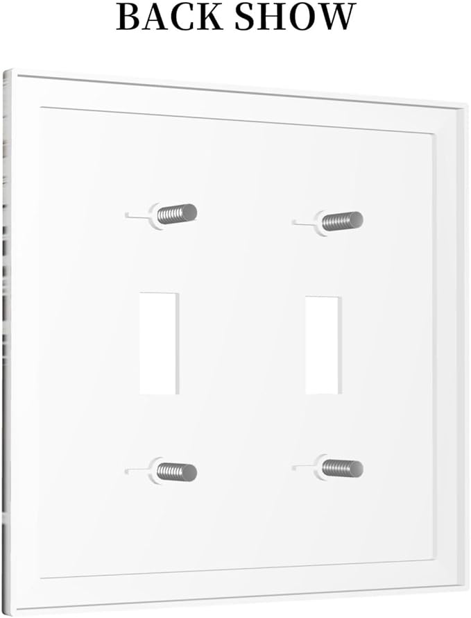 Light Switch Cover Rustic Deer Hunting Forest Woodland 2 Gang Wall Plate Double Light Switch Plate Country Toggle Decorative Outlet Covers Electrical Switchplate for Farmhouse Home Decor