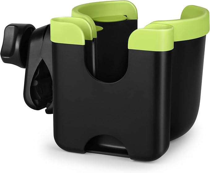 Accmor Stroller Cup Holder with Phone Holder, Bike Cup Holder, Universal Cup Holder for Uppababy Nuna Doona Strollers, 2-in-1 Cup Phone Holder for Stroller Bike Accessory