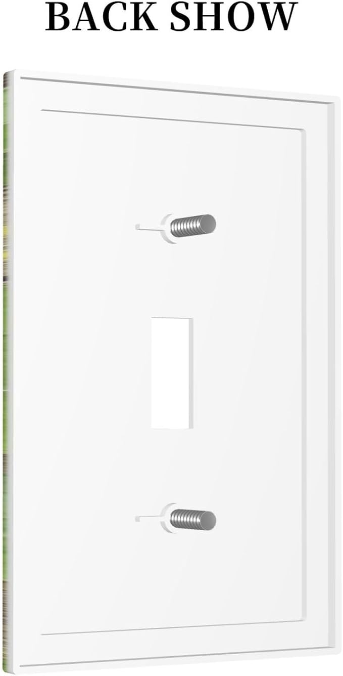 Decorative Light Switch Cover Sunflowers Rustic Wood 1 Gang Single Toggle Device Electrical Faceplate Switchplates Decorator Outlet Wall Plate For Farmhouse Cabin Decor