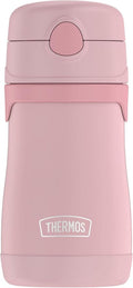 THERMOS BABY 10 ounce Stainless Steel Vacuum Insulated Straw Bottle, Rose