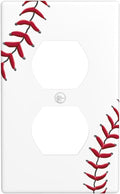 Baseball Outlet Covers Decorative Electrical Outlets Duplex Outlet 1-Gang Wall Plate Receptacle Wall Outlet Cover