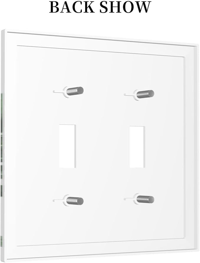 Decorative Switch Plates Boho Tropical Plant Natural Palm Leaf 2 Gang Double Toggle Outlet Light Switch Cover Wall Plate Electrical Faceplate For Bed Room Living Room Decor