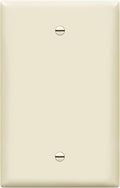 ENERLITES Blank Device Wall Plate, Gloss Finish, 1-Gang 4.88" x 3.11", Mid-Size, Unbreakable Polycarbonate Thermoplastic, UL Listed, 8801M-LA, Light Almond (Pack of 1)
