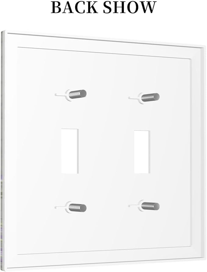 Rustic Wooden Plank Lavender 2 Gang Light Switch Cover Plate Double Toggle Wall Plate Decorative Outlet Cover Electrical Faceplate Switchplate for Bedroom Bathroom Kitchen Decor