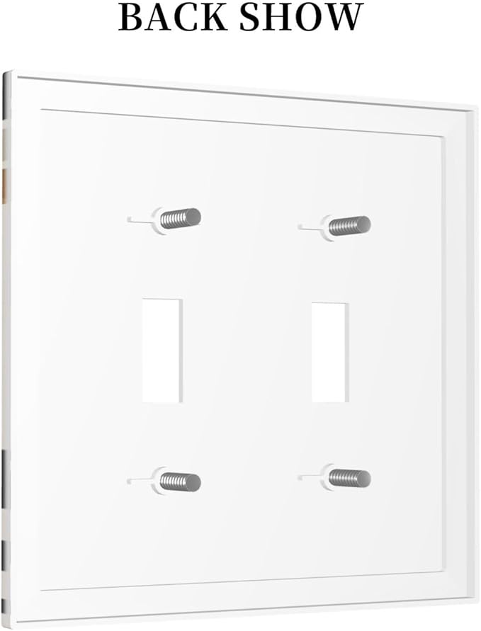 Boho Mid Century Arch Plant Leaves Sun Moon Decorative Switch Plates 2 Gang Double Toggle Outlet Light Switch Cover Wall Plate Electrical Faceplate for Bedroom Living Room Decor