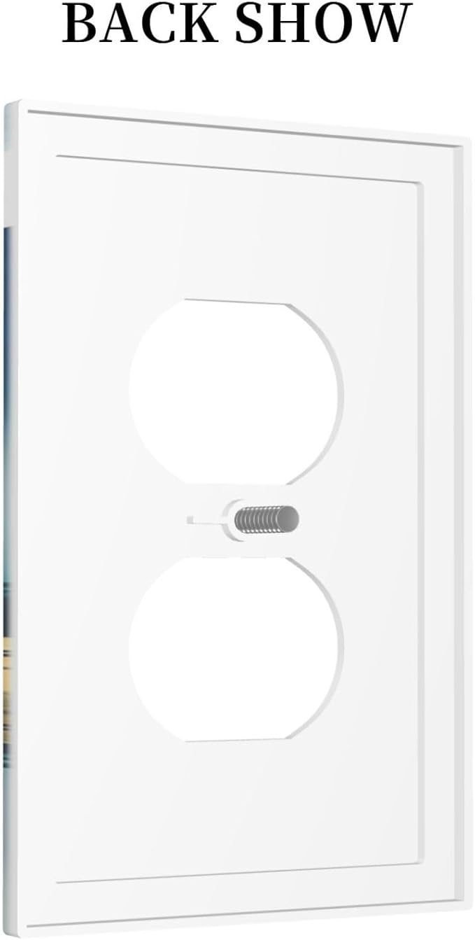 Mountains Landscape Lake Bird Reflection Outlet Covers 1 Gang Duplex Light Switch Cover Decorative Switch Plates Electrical Receptacle Faceplate Wall Plate for Bedroom Living Room Decor