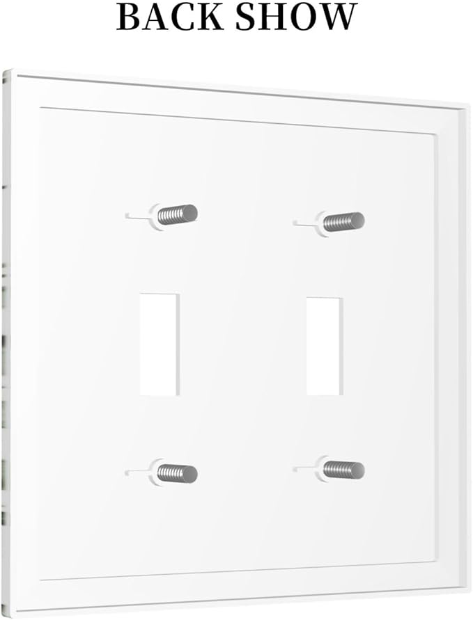 Green Leaf Olive Leaf Sage Floral Decorative Switch Plates 2 Gang Double Toggle Outlet Light Switch Cover Wall Plate Electrical Faceplate for Bedroom Living Room Decor