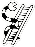 Azeeda 'Snakes & Ladders' White Premium Vinyl Decal Sticker – Waterproof, Durable & Easy to Apply - Ideal for Car Bumpers, Windows, Bins and More (DW00024894)