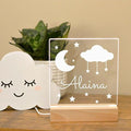 Moon and Stars Custom Name Kids Bedroom, Nursery Personalized Night Light, Childs Playroom, Gift for Kids