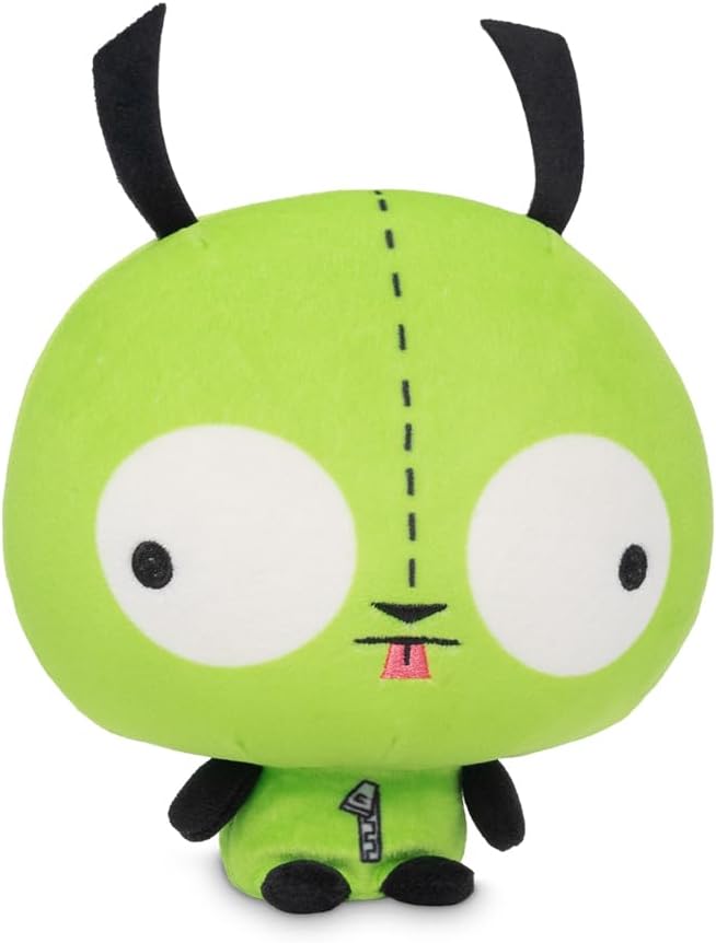 TeeTurtle Cloudheads Gir Plush - 5-Inch Official Invader Zim Stuffed Animal with Embroidered Details - Soft Cuddly Plush Toys for Kids, Teens, and Adults