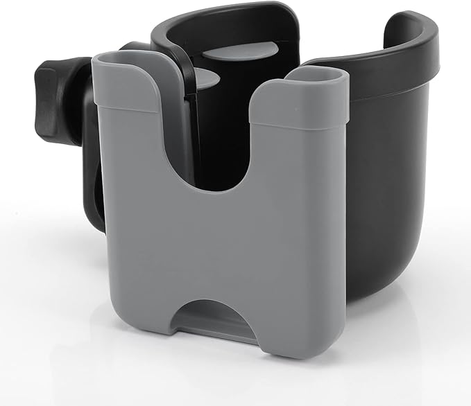 Accmor Stroller Cup Holder with Phone Holder, Bike Cup Holder, Universal Cup Holder for Uppababy Nuna Doona Strollers, 2-in-1 Cup Phone Holder for Stroller Bike Accessory