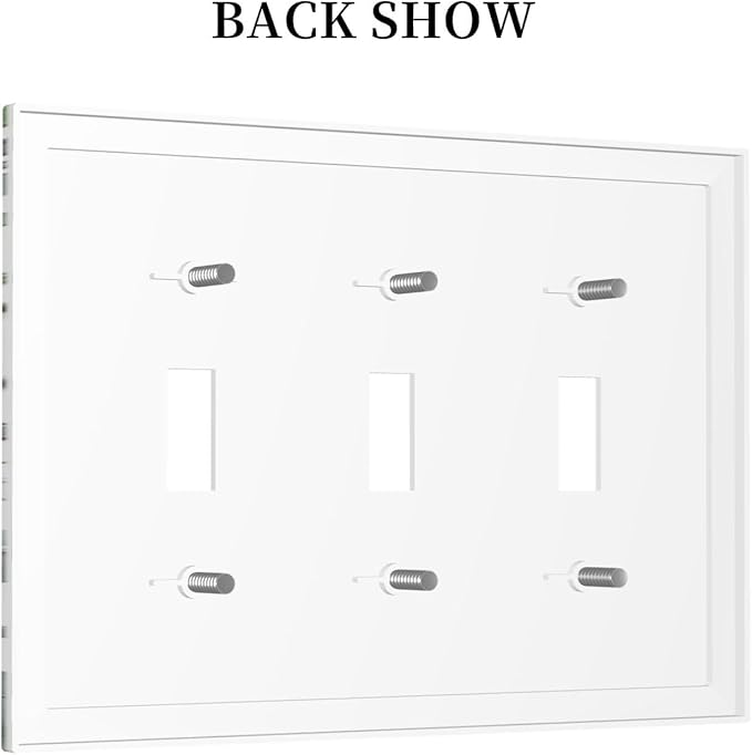 Decorative Switch Plates Sage Plant Red Mushroom Butterfly Wild Flower 3 Gang Wall Plate Triple Toggle Light Switch Cover Faceplate Electrical Wall Panels For Bed Room Kids Room Decor