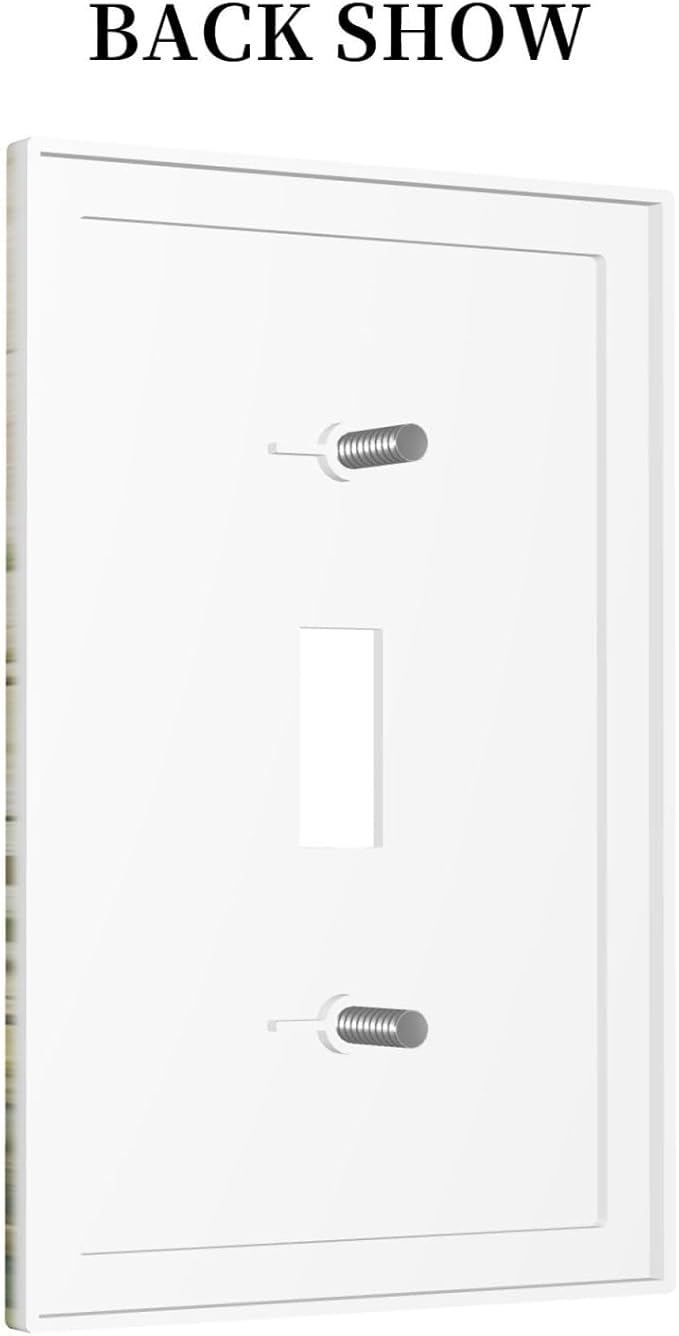 Light Switch Cover Plate Watercolor Butterflies Dandelions Wildflowers 1 Gang Single Toggle Decorative Switch Plates Wall Plates Electrical Faceplate for Bathroom Bedroom Decor