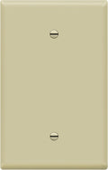ENERLITES Blank Device Wall Plate, Jumbo Blank Cover, Gloss Finish, Oversized 1-Gang 5.5" x 3.5", Polycarbonate Thermoplastic, 8801O-I, Ivory