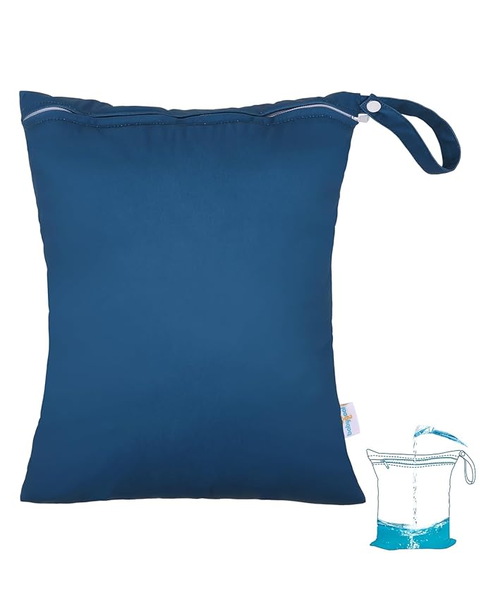 babygoal Wet Bag for Swimsuits, Waterproof Bag for Travel, Food Storage, Stroller, Daycare, Baby Diapers, Yoga, Beach, Pool, Wet Clothes-Lake Blue