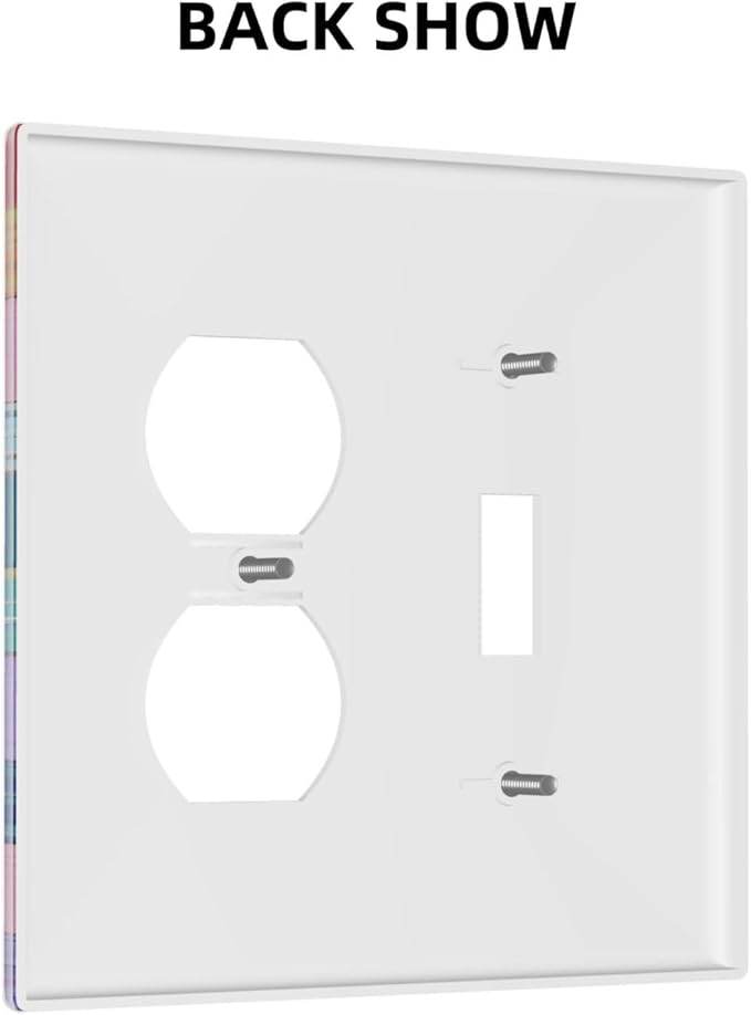 Sunrise Single Toggle Duplex Combo Outlet Wall Plate Decorative 2 Gang Light Switch Covers Electrical Switchplate Home Decorate Faceplat for Bathroom Bedroom Kitchen Room 4.5 x 4.5 Inch
