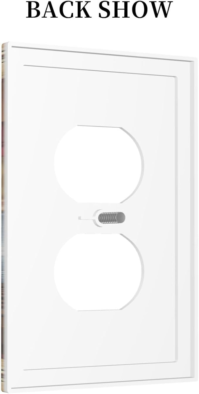 Retro Kitchen Coffee Beans Cafe Cup Theme 1 Gang Duplex Wall Plate Receptacle Outlet Covers Country Life Texas Star Bar Clock Decorative Electrical Dual Device Light Switch Plug Socket Faceplate Cover