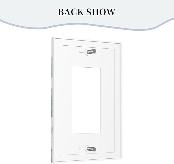 Decorative Outlet Covers Boho Green Monstera Leaf Inspirational Quotes 1 Gang Rocker Light Switch Cover Plate Single Wall Plates for Electrical Switch Plate Covers Faceplate for Home Decor