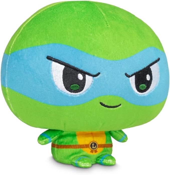TeeTurtle Cloudheads Leonardo Plush - 5-Inch Official Teenage Mutant Ninja Turtles Stuffed Animal with Embroidered Details - Soft Cuddly Plush Toys for Kids, Teens, and Adults
