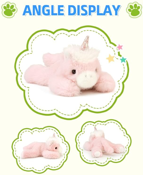 PEACH CAT Unicorn Stuffed Animal Cute Plushies Small Plush Toys Gifts for Kids Pink