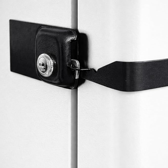 Child Proof Fridge Lock with Keys – Child Safety Refrigerator Cabinet Lock (1 Pack, Black)