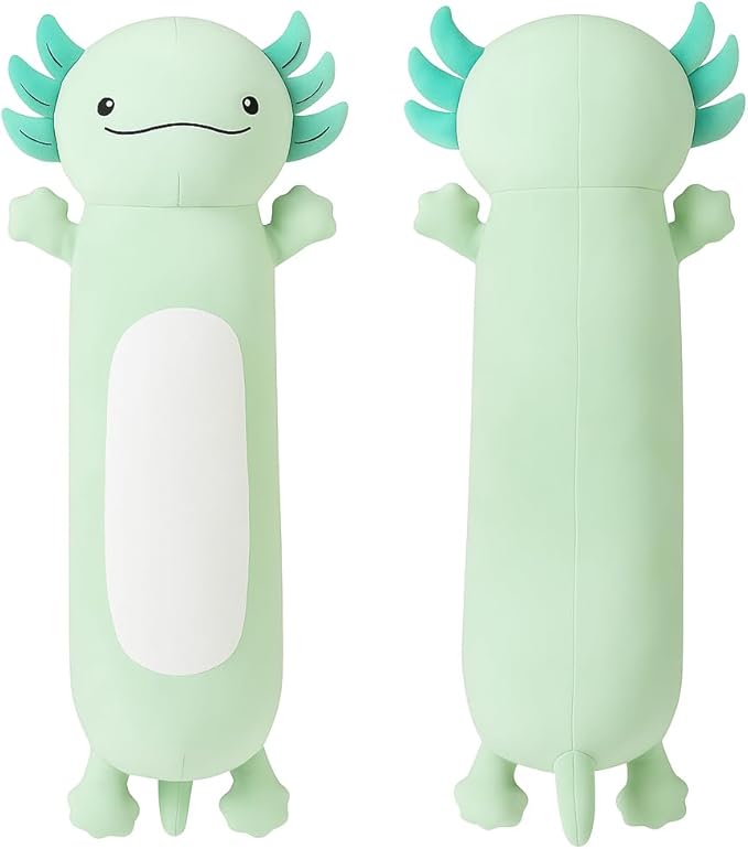 Dalmao 36" Giant Green Axolotl Stuffed Animal, Cute Soft Long Axolotl Plush Large Body Pillow Big Squishy Plushies Toy, Gift for Kids, Boys, Birthdays