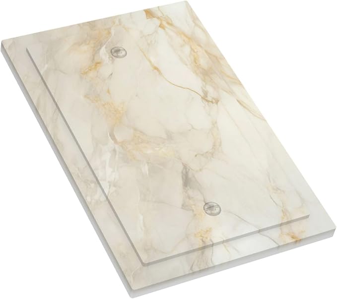 Light Switch Covers Beige Gold Marble Abstraction Morden Art Decorative Switch Plates 1 Gang Blank No Device Outlet Covers Electrical WallPlates for Kitchen Bathroom Decor