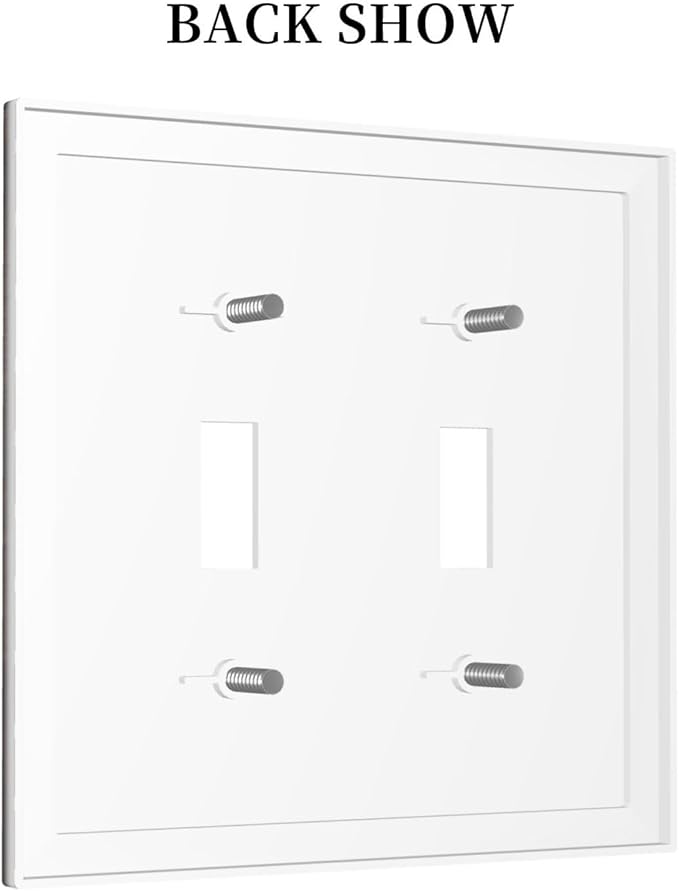 Rustic Barn Doors Vintage Brown Wood Plank Print Decorative Switch Plates 2 Gang Double Toggle Outlet Light Switch Cover Wall Plate Electrical Faceplate for Farmhouse Home Decor