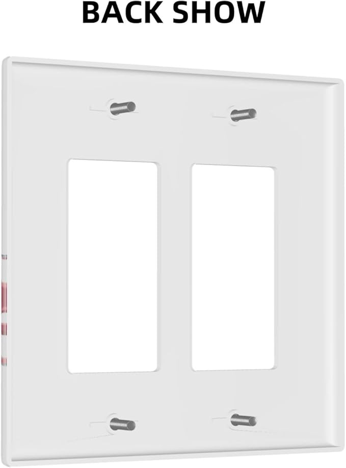 Baseball Double Gang Rocker Decorative Light Switch Cover, 2-Gang Wall Plate Outlet Cover