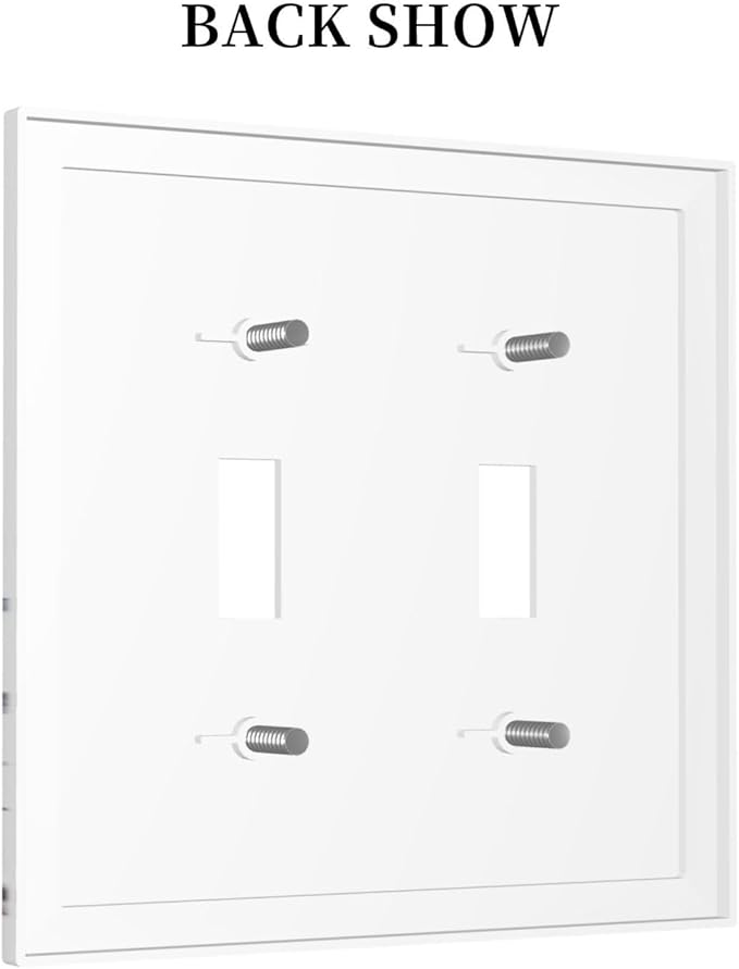 Decorative Switch Plates Spring Floral Pink Wildflower Leaves Plants 2 Gang Double Toggle Outlet Light Switch Cover Wall Plate Electrical Faceplate For Home Bed Room Decor