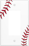Baseball Single Gang Rocker Light Switch Cover Plates Decorative Outlet Covers, 1 Gang Rocker Wall Plate