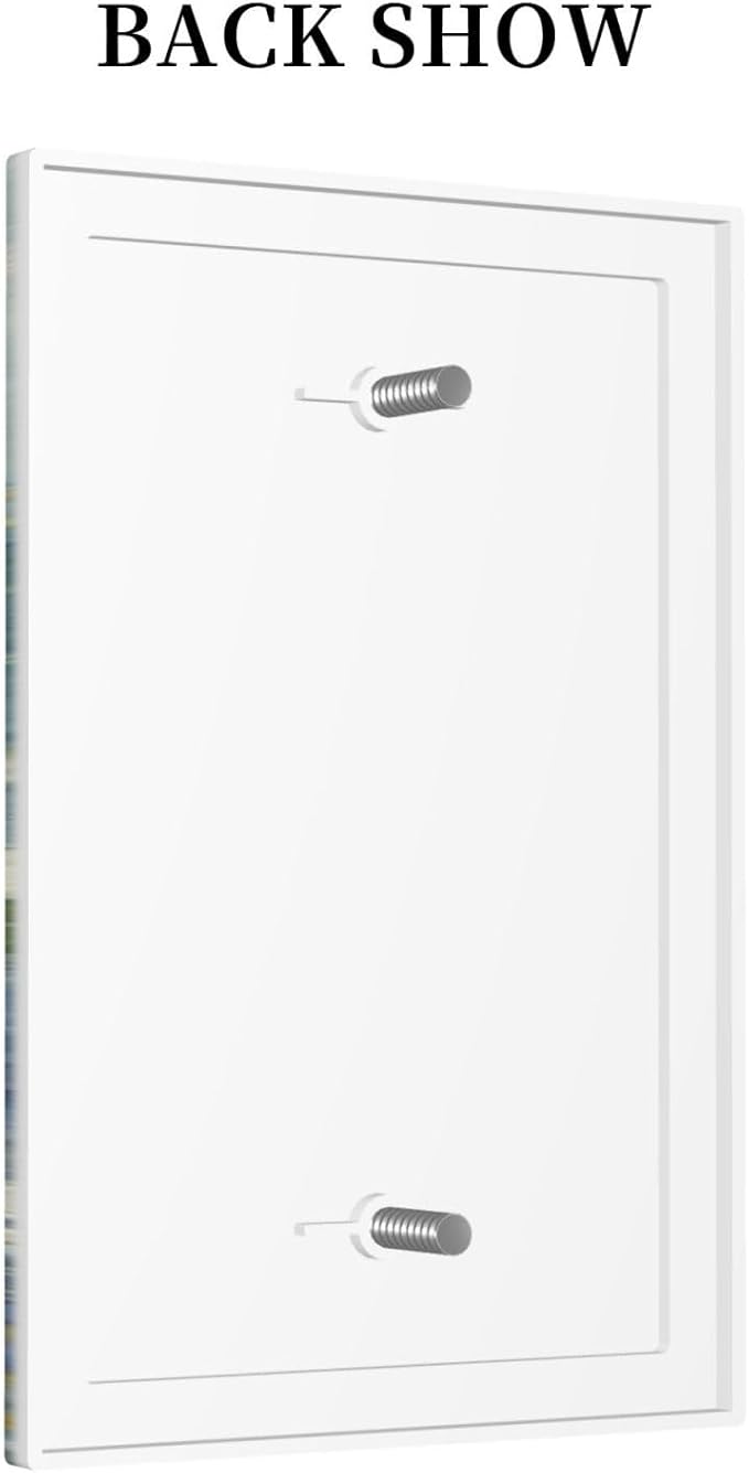 Nautical Ocean Waves Sailboat Painting Blue Sky Light Switch Cover Plate 1 Gang No Device Blank Electrical Wall Plates Faceplate Decorative Switch Plate Covers for Bathroom Bedroom Decor