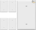 ENERLITES Oversized Blank Wall Plate, Jumbo Blank Outlet Covers, Over-Size 1-Gang 5.51" x 3.50", Unbreakable Polycarbonate Thermoplastic, UL Listed, 8801O-W-5PCS, Gloss Finish, White (5 Pack)
