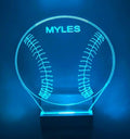 MIRROR MANIA Night Light Multi Color Personalized LED Plug-in, Ultra-Slim Touch Night Light Smart Dusk to Dawn Sensor, Kids Children's Bedroom Kitchen Bathroom Hallway Play Room Variations (Baseball)