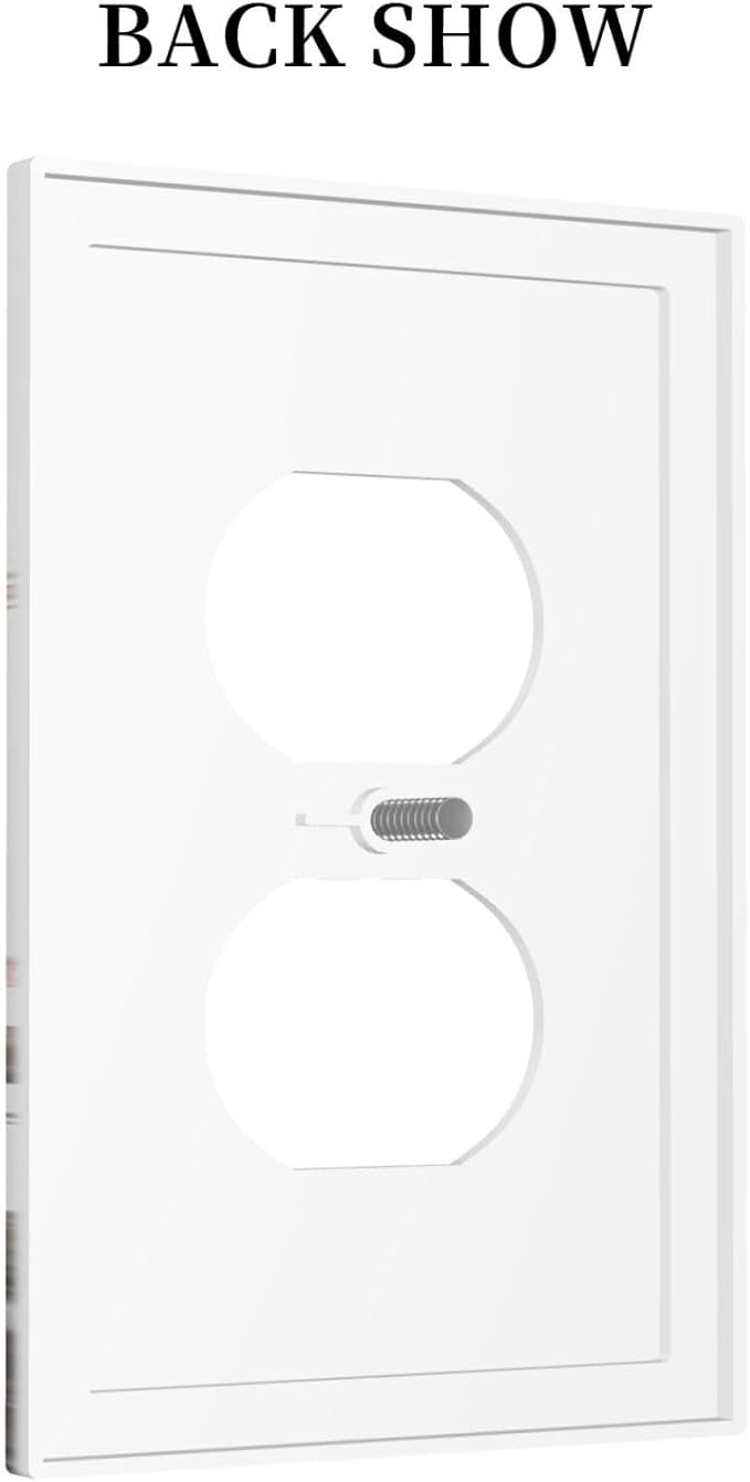 Boho Nursery Wildflower Flora Vintage Flower Outlet Covers 1 Gang Duplex Light Switch Cover Decorative Switch Plates Electrical Receptacle Faceplate Wall Plate for Bedroom Living Room Decor