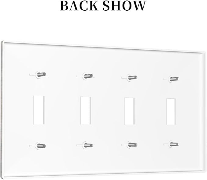 Rustic Barn Sunflower Wooden Daisy Flower Plank Light Switch Covers Quad Toggle Electrical Faceplate 4 Gang Wall Plate Decorative Switch Plates for Farmhouse Home Decor