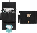 MOMIGO Baby Diaper Bag Organizer Pouches - Waterproof Pod Foldable Diaper Organizer Set, Cute Bear Bag Gift for Baby Shower (Black)