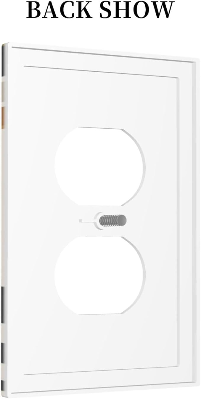 Boho Mid Century Arch Plant Leaves Sun Moon Outlet Covers 1 Gang Duplex Light Switch Cover Decorative Switch Plates Electrical Receptacle Faceplate Wall Plate for Bedroom Living Room Decor