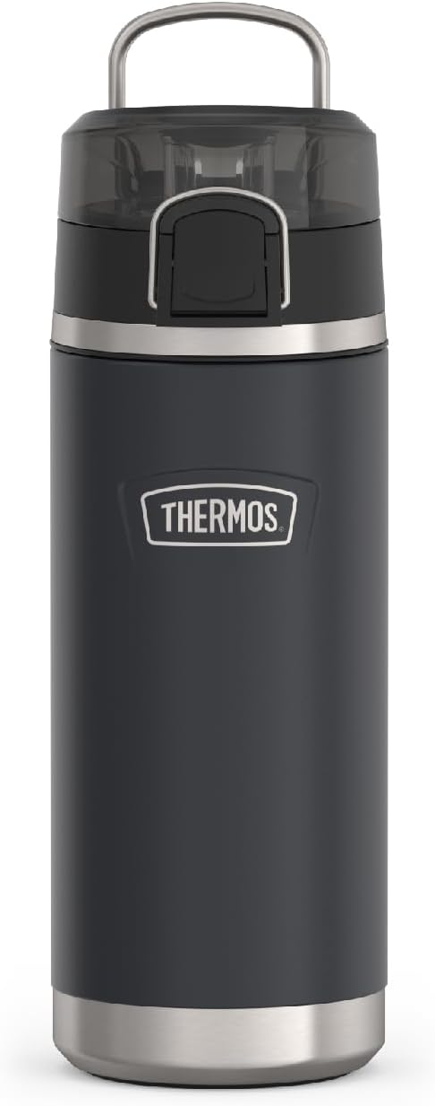 THERMOS ICON SERIES, Water Bottle with Spout - 18 Ounce, Granite - Stainless Steel Vacuum Insulated Water Bottle with Lid