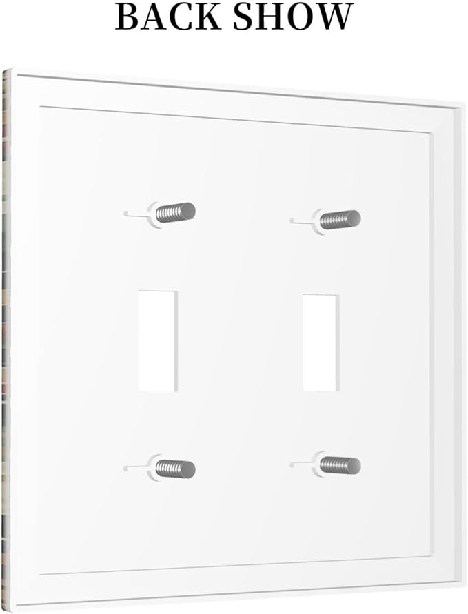Decorative Switch Plates Southwest Rustic American Indian Aztec Boho 2 Gang Double Toggle Outlet Light Switch Cover Wall Plate Electrical Faceplate for Bed Room living Room Decor