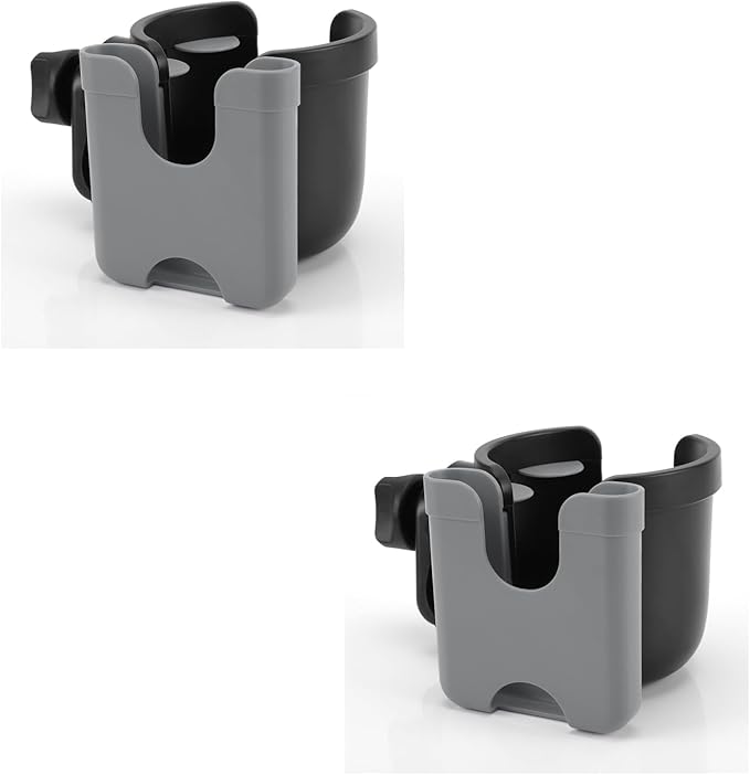 Accmor Stroller Cup Holder with Phone Holder, Bike Cup Holder, Universal Cup Holder for Uppababy Nuna Doona Strollers, 2-in-1 Cup Phone Holder for Stroller Bike Accessory
