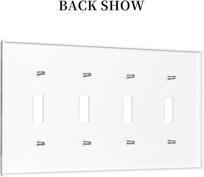 Blue Mountain Range Forest Nature Wilderness Wood Texture Light Switch Covers Quad Toggle Electrical Faceplate 4 Gang Wall Plate Decorative Switch Plates Cover for Farmhouse Home Decor