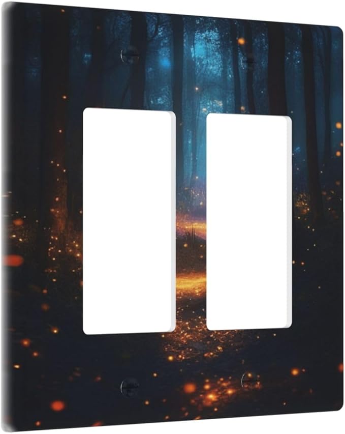 Decorative Art Light Switch Covers Butterflies from the Book 2 Gang Dual Rocker Outlet Switch plate Faceplate GFCI for Home Decor